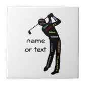 Individuelle Name oder Text Golf, Sport Motivieren Fliese (Vorderseite)
