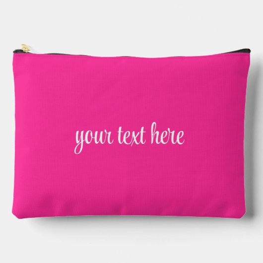 Individuelle Name oder Text Stilvoll rosa Vorlage Zubehörtasche (Vorderseite)