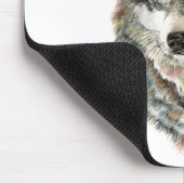 Individuelle Name oder Text Wolf Wasserfarbe Tier Mousepad (Ecke)