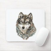 Individuelle Name oder Text Wolf Wasserfarbe Tier Mousepad (Mit Mouse)