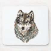 Individuelle Name oder Text Wolf Wasserfarbe Tier Mousepad (Vorne)