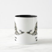 Individuelle Name oder Text Wolf Wasserfarbe Tier Tasse (Zentrum)