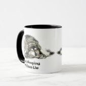 Individuelle Name oder Text Wolf Wasserfarbe Tier Tasse (Vorderseite Links)
