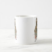 Individuelle Name oder Text Wolf Wasserfarbe Tier Verwandlungstasse (Mittel)