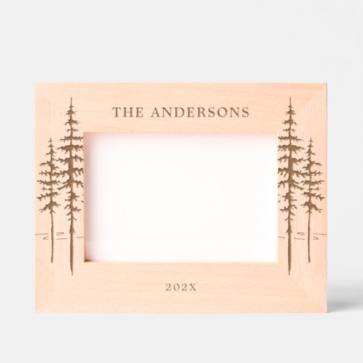 Individuelle Name- oder Textbaumwald Geätzte Rahmen (Vorderseite)