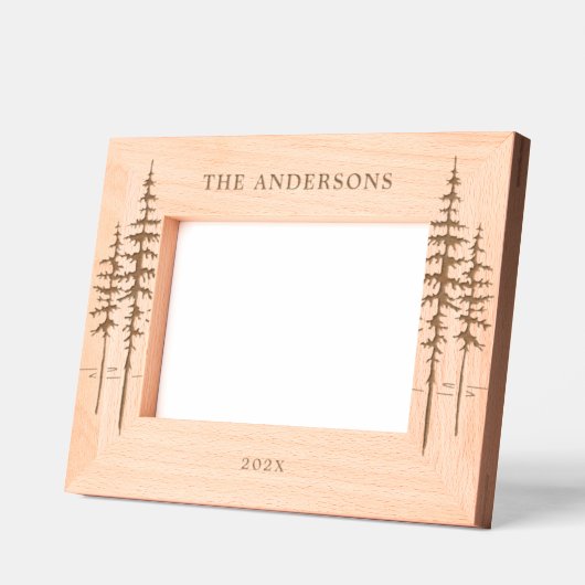 Individuelle Name- oder Textbaumwald Geätzte Rahmen (Links)