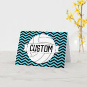 Individuelle Name- oder Textvolleyball-Grußkarte Karte (Gelbe Blume)