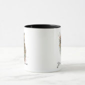 Individuelle Name oder Textwolf-Aquarell Tierische Tasse (Zentrum)