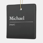 Individuelle Name oder Wörterbuch in Schwarzweiß Keramikornament (Links)