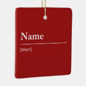 Individuelle Name oder Wortwörterbuch Weihnachten Keramikornament (Rechts)