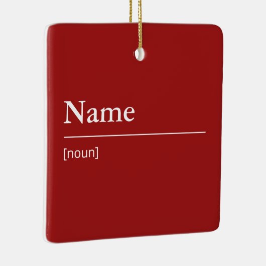 Individuelle Name oder Wortwörterbuch Weihnachten Keramikornament (Rechts)