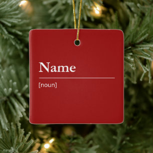 Individuelle Name oder Wortwörterbuch Weihnachten Keramikornament