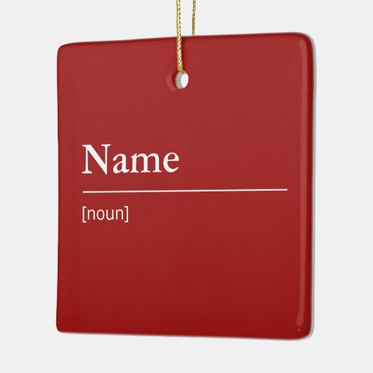 Individuelle Name oder Wortwörterbuch Weihnachten Keramikornament (Links)
