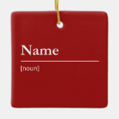 Individuelle Name oder Wortwörterbuch Weihnachten Keramikornament (Vorderseite)