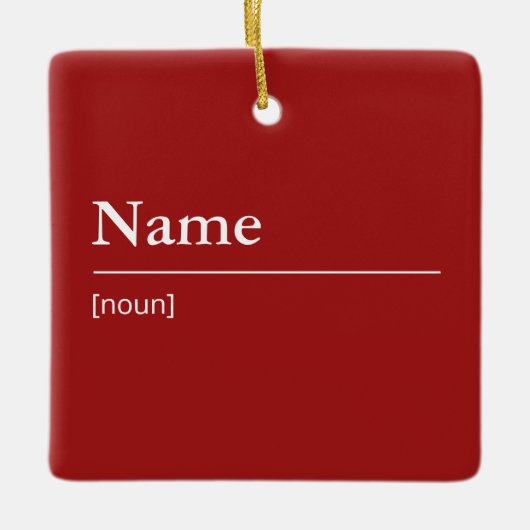 Individuelle Name oder Wortwörterbuch Weihnachten Keramikornament (Vorderseite)