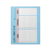 Individuelle Name-Office übernimmt die Karo-Liste Notizblock (Rotiert)