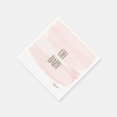 Individuelle Name Oh Baby Pink Splash Babydusche Serviette (Ecke)