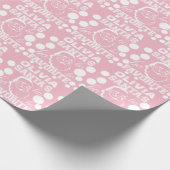 Individuelle Name Olivia Niedlich Funny Santa Clau Geschenkpapier (Ecke)