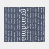 Individuelle Name Oma Blanket, Minky Baby Blanket Fleecedecke (Vorderseite (Horizontal))