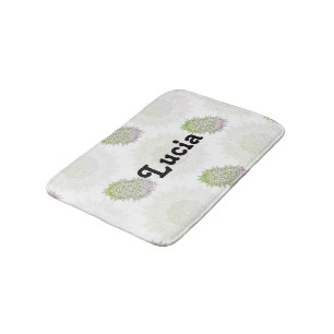 Individuelle Name ombre mandala, weiß Badematte