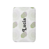 Individuelle Name ombre mandala, weiß Badematte (Vorderseite Vertikal)