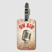 Individuelle Name "On Air"-Mikrofon Gepäckanhänger (Vorderseite Vertikal)