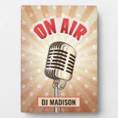 Individuelle Name "On Air" Mikrofontür Fotoplatte (Vorderseite)