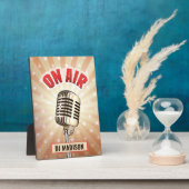 Individuelle Name "On Air" Mikrofontür Fotoplatte (Seite)