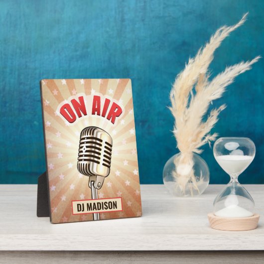 Individuelle Name "On Air" Mikrofontür Fotoplatte (Seite)