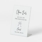 Individuelle Name Open Bar Dance Floor Hochzeit-Ze Sockelschild (Vorderseite)