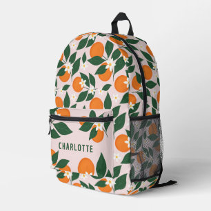 Individuelle Name Orange Blossom Citrus Pattern Gi Bedruckter Rucksack