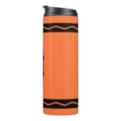 Individuelle Name Orange Crayon Travel Mug Drink T Thermosbecher (Nach rechts gedreht)