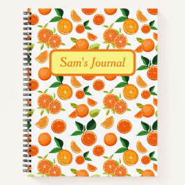 Individuelle Name Orange Fruit Bullet Journal Notizblock