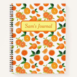 Individuelle Name Orange Fruit Bullet Journal Notizblock