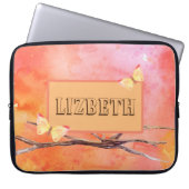 Individuelle Name Orange Laptopschutzhülle (Vorderseite)