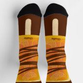 Individuelle Name Orange Popsicle Socken (Oben)