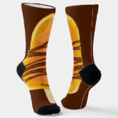 Individuelle Name Orange Popsicle Socken (Gewinkelt)