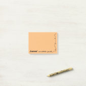 Individuelle Name Orange Scribble Pad Post-it Klebezettel (Auf Schreibtisch)