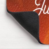 Individuelle Name Orange Textur Mousepad (Ecke)