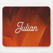 Individuelle Name Orange Textur Mousepad (Vorne)