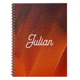 Individuelle Name Orange Textur Notizblock