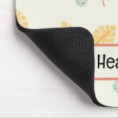 Individuelle Name Orange tropische Blätter Creme Mousepad (Ecke)