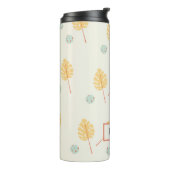 Individuelle Name Orange tropische Blätter Creme Thermosbecher (Nach links gedreht)