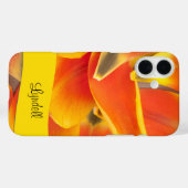 Individuelle Name Orange Tulip Blume Petals Foto Case-Mate iPhone Hülle (Rückseite (Horizontal))
