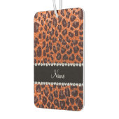 Individuelle Name Orangen-Glitzer-Leopard Autolufterfrischer (Links)