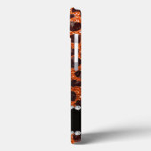 Individuelle Name Orangen-Glitzer-Leopard Case-Mate iPhone Hülle (Rückseite / Links)