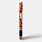 Individuelle Name Orangen-Glitzer-Leopard Case-Mate iPhone Hülle (Rückseite / Rechts)