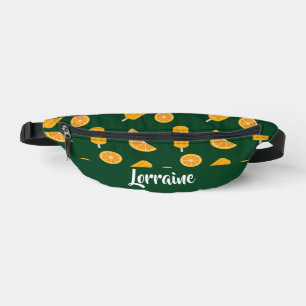 Individuelle Name Orangenscheiben und Eiscreme grü Bauchtasche