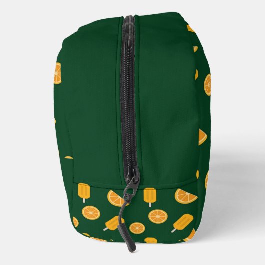 Individuelle Name Orangenscheiben und Eiscreme grü Waschbeutel (Rechts)