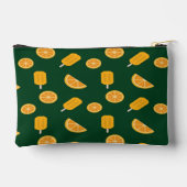 Individuelle Name Orangenscheiben und Eiscreme grü Zubehörtasche (Rückseite)